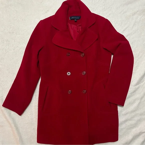 Anne klein red coat cheap